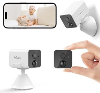 ieGeek Telecamera WiFi Interno Senza Fili, Videocamera Sorveglianza Interno WiFi a Batteria, FHD 1080P, Rilevazione di Moviment PIR, Audio Bidirezionale, Visione Notturna, Funziona con Alexa, ZS-GX7S