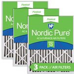 Nordic Pure 20x20x2 MERV 13 Pleated AC Furnace Air Filters 3 Pack