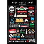 Friends TV Series Show Infographic Famous Quotes Cool Wall Decor Art Print Poster 24x36