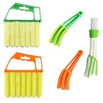 Lqucwepp 5 Piece Venetian Blind Cleaner Tool, Including 2 PCS 7-Finger Dust Cleaning Tools, 2 PCS Dust Brushes and Double-Ended Cleaning Soft Brush