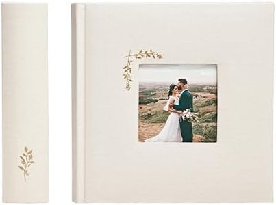 Elegant Linen Photo Album - 200 Acid-Free Pockets for 4x6 Pics - Perfect for Weddings & Gifts