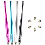 Stylus Pen, AULEEP Tablet Stylus Pen Touch Screen Pen, 4 Pack with 6 Nanofiber tips Stylus Pen for Mobile Phones, iPads, Kindles, Microsoft Surface