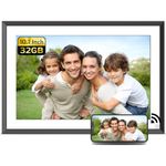 Digital Photo Frame 10.1 Inch 32GB, NexFoto WiFi Digital Picture Frame, Electronic Picture Frame with IPS Touch Screen, Easy to Share Photos Video via App, Wall-Mountable, Gifts for Mom Men