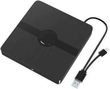 Alide External Blu-Ray DVD Drive USB 3.0 Type-C Portable Optical Drive CD DVD Burner Player Reader for Laptop Window