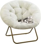 DUMOS Comfy Saucer Chair, Faux Fur
