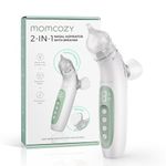 Momcozy BreezyClear™ 2-in-1 Electric Nasal Aspirator for Baby with Spray, 65kPa Hospital-Grade Suction, 4 Adjustable Levels, Quiet & Portable Nose Cleaner with Soothing Light & Music