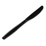 Dixie KH517 Heavy Weight Polystyrene Knife, 7.5" Length, Black (Case of 1,000)