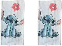 7STAR All-time Favorite Mickey Minne and Stitch Characters Collection 100% Cotton Kitchen Towel Set -2pc (2, Stitch)