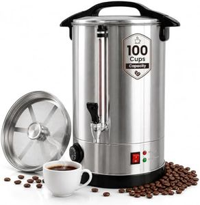 THXSUN 100 Cup Coffee Urn, 15L Stainless Steel Hot Beverage Dispenser