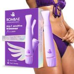 Bombae 6-in-1 Sensitive Trimmer for Women| Bikini Trimmer Eyebrow for Women| Facial Hair Trimmer Attachment| 90 Mins Runtime| C Type Charging| Waterproof, Portable, Quick, Gentle & Painless New Model