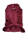 Cotton Bolls Textiles Luxury Plush Microfiber Bath Robe For Women & Men (L, MAROON) Shawl Collar Style Bathrobe With Long Sleeves Super Soft Highly Absorbent Fabric