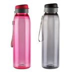 CELLO Athlete Bottle with Flip Top Lid, 800ml, Set of 2 | Assorted | Break & leak proof | Freezer Safe | Easy to carry loop | Ideal for Gym, Office, Travel