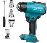Cordless Heat Gun for Makita 18V Battery（No Battery）, Hot Air Gun with 4 Nozzles, Battery Heat Gun for Welding, Bending Pipes, Colour Removal