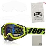 OBEROI'S TRADERS Motorcycle Dirt Bike Goggles I ATV Motocross Offroad MX Racing Riding OTG Goggles | Protective Eyewear Safety Glasses for Ski, Snowboarding, Cycling & Outdoor Sports (NEON)
