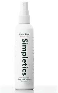 Simpletics Himalayan Sea Salt Hair Spray (Pine Scent) – Natural 5-Ingredient Formula for Beach Waves & Volume – Light Hold, Non-Greasy, Paraben & Sulfate Free – Unisex 8 fl oz