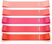 Resistance Bands, Exercise Workout Bands for Women and Men, 5 Set of Stretch Bands for Booty Legs (Pinks)