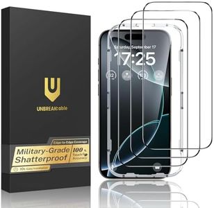 UNBREAKcable 3-Pack Screen Protector for iPhone 16 Pro Max [Military Grade Shatterproof] Tempered Glass Screen for Apple 16 Pro Max [9H Hardness][Full Coverage][Bubble Free][Easy Installation]