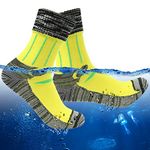 RANDY SUN Bulk Warm Waterproof Socks Hiking Breathable Moisture Control Socks Waders for Men 1 Pair (Yellow,Medium)