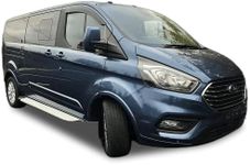 AC WOW 2x Wind Deflectors compatible with Ford Transit Custom Tourneo 2012 2013 2014 2015 2016 2017 2018 2019 2020 2021 2022 Tinted Acrylic Glass Visors Rain Snow Sun Guards