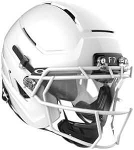 Schutt F7 AiR Elite Varsity Football Helmet, Virginia Tech 5-Star Helmet, Lightweight Football Helmet for High School, X-Large, Molded Gloss White, F7X ROPO SW II Facemask Attached