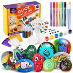 Lehoo Castle Rock Painting Kit, Art and Craft for Kids, Rock Painting Craft Kit for Kids, DIY Rock Decorating Art Supplies