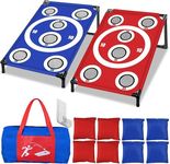 Cornhole Board Set with 8 Bean Bags 3x2 Ft Corn Hole Games Portable Cornhole Set for Indoor and Outdoor Ideal for Adults, Camping,Travel,Beach, Yard