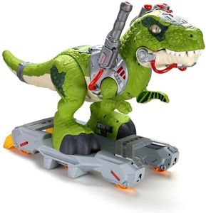 Wdebay Dinosaur Ride On Toy Cars for Kids, Toddler Electric Ride On Toys with Music, Light & Smoke, 3-5 Year Old boy Gift, Preschool Kids Scooter Foot-to-Floor Walker for Indoor Outdoor Christmas
