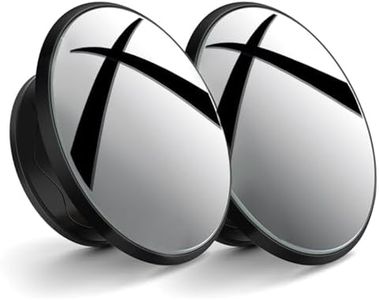 JinRui-T Blind Spot Mirror,2" Round Car Side Mirror Blindspot,Vacuum Suction Cup Blindspot Mirror for Car SUV and Trucks (Black)