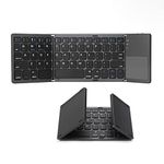 Bluetooth Foldable Keyboard, Slim and Compact Energy-saving Wireless Keyboard with Touchpad for Apple MacBook/iMac/MacBook Pro/Air/Mac OS/Windows/Android/iPadOS 13.1 or Later