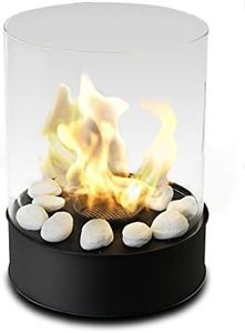 Planika Chantico Glassfire Tabletop Bioethanol Fireplace - Free Standing Bio Fireplace - Outdoor & Indoor Mini Fire Pit - Bio Fuel Heaters for Home & Garden - Clean Combustion