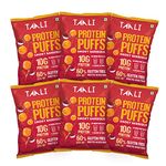 Taali Jowar & Protein Puffs | 60 gm (Pack of 6) | Smoky Barbeque | Healthy Roasted Tasty Snacks, Ready to eat | 100% Veg., Gluten free products, No Cholesterol, No Trans-Fat