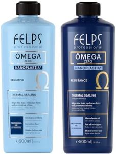 Kit Felps Professional Ômega Zero Nanoplastia Kit, Sensitive and Resistance Thermal Sealing, 16.9 fl oz Each, 2 Pack