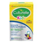 Culturelle Kids Immune Defense, Probiotic + Elderberry, Vitamin C and Zinc, Immune Support for Kids, Mixed Berry Chewables, 30 count