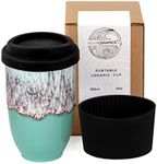 NOVA CERAMICS Travel Mug - Travel Coffee Mug – Reusable Coffee Cup Unique to Go Mug – Microwave & Dishwasher Safe Coffee Tumbler - Gifts for Women Men Him Her – 12oz - Nebula