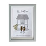 Personalised Pebble Stone Art. Framed picture for housewarming new home