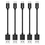 Short Micro USB Cable, 5-Pack 7-Inc
