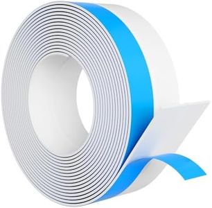 Greymond Weather Stripping Door Seal, Silicone Strip for Frame and Gaps Draft Stopper,Glass Shower Door Sweep, White, 20 Feet x 3 Inch