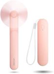 Nezylaf Handheld Mini Fan，Portable Small Pocket Fan，Rechargeable Personal Fan with Power Bank 2000mAh, Travel Essentials for Women