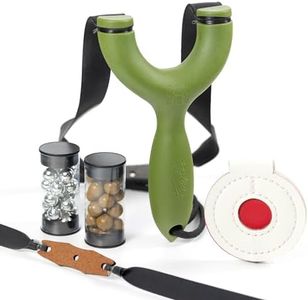 SimpleShot Sparrow Slingshot by Zach Fowler for Hunting and Target Shooting, with Ammo, Bands, and Spinner Target (Green)