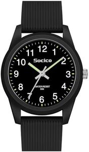 SOCICO Kids Analog Watch for Boys Girls, Easy to Read Learning Time Watch, 50M Waterproof, Soft Band Wristwatch for Ages 4-12, Great Gift for Children