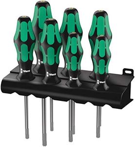 Wera 367/7 Kraftform Plus Torx HF Screwdriver Set and Rack 7 Pieces