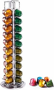 Wdmiya Support Capsules Nespresso, Porte Dosette Capsules Nespresso Café Rotatif 360 Degrés, Distributeur de Capsule Nespresso Range, Rangement Capsules Nespresso Presentoir - pour 40 Pièces