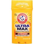 Arm & Hammer Arm And Hammer Ultramax Antiperspirant Deodorant, Invisible Solid, Active Sport - 2.8 Oz (Pack Of 4)