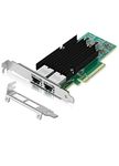 10Gb Dual LAN Base-T PCI-e Network Card, Intel X540 Controller, NICGIGA 10Gbps Ethernet Adapter, 2 * 10Gbe RJ45 Port ， 10G NIC Card, Support Windows/Windows Server/Linux/Vmware/ESX