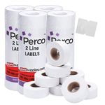 Perco 2 Line White Labels - 4 Sleeve, 24,000 Blank Pricing Labels for Perco 2 Line Price and Date Guns