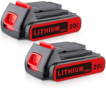 Masione 3.8Ah 20V Repalcement for Black and Decker 20V Lithium Battery LBXR20 LBXR2020-OPE Compatible with Black and Decker 20V Battery Cordless Tools and Outdoor Equipment (2-Pack)