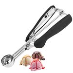 FOCCTS Ice Cream Scoop Stainless Steel Cookie Scoop with Trigger, Used for Fruit, Ice Cream, etc.