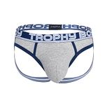 Andrew Christian - Men's Jocks - TROPHY BOY® For Hung Guys Brief Jock Heather Grey - Grey - 1 x SIZE L