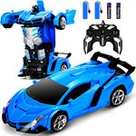 Dolanus Remote Control Car - Transform Robot RC Cars Contains All Batteries: One-Button Deformation and 360 Degree Rotating Drifting, Present Christmas Birthday Gift for Boys/Girls