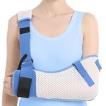 Willcom Arm Sling for Shoulder Injury with Waist Strap - Mesh Version Immobilizer Brace Support for Sleeping, Rotator Cuff Surgery, Elbow Injuries, Acute Shoulder Instability (Left, Large, 40-51 Inch)